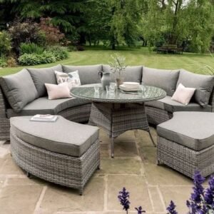 Sayn Outdoor Three Piece Sectional in Starboard Snow